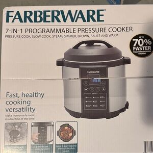 Farberware Silver and Black Programmable Pressure Cooker